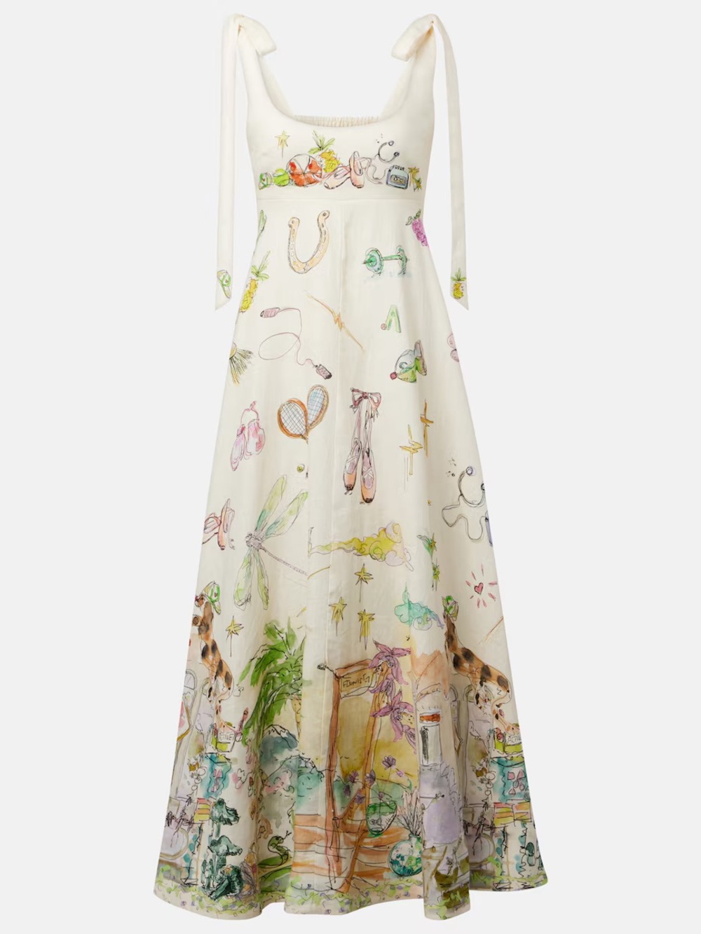 ALÉMAIS Anouk Ballet Sundress Linen Midi NWT Size US 6 Sold Out